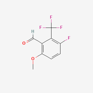 molecular formula C9H6F4O2 B1405273 3-氟-6-甲氧基-2-(三氟甲基)苯甲醛 CAS No. 1373921-01-7