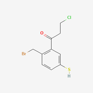 1-(2-(Bromomethyl)-5-mercaptophenyl)-3-chloropropan-1-one