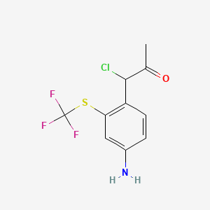 1-(4-Amino-2-(trifluoromethylthio)phenyl)-1-chloropropan-2-one