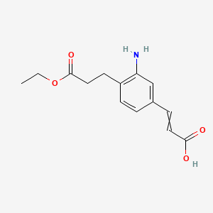 (E)-3-(3-Amino-4-(3-ethoxy-3-oxopropyl)phenyl)acrylic acid