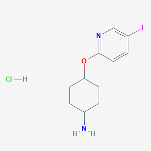 molecular formula C11H16ClIN2O B1405282 (1r,4r)-4-((5-碘吡啶-2-基)氧基)环己-1-胺盐酸盐 CAS No. 1820572-09-5