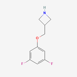 molecular formula C10H11F2NO B1405283 3-[(3,5-二氟苯氧基)甲基]氮杂环丁烷 CAS No. 1706462-65-8