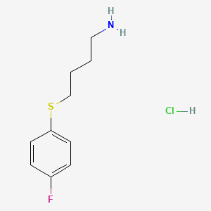 molecular formula C10H15ClFNS B1405285 4-((4-氟苯基)硫代)丁-1-胺盐酸盐 CAS No. 1864055-93-5