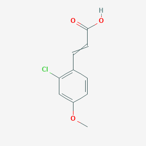 molecular formula C10H9ClO3 B14052852 3-(2-chloro-4-methoxyphenyl)prop-2-enoic acid 