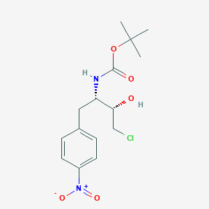 molecular formula C15H21ClN2O5 B14052862 [(1S,2S)-3-Chloro-2-hydroxy-1-(4-nitro-benzyl)-propyl]-carbamic acid tert-butyl ester 