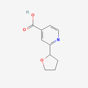 molecular formula C10H11NO3 B1405287 2-(四氢呋喃-2-基)异烟酸 CAS No. 1822828-04-5