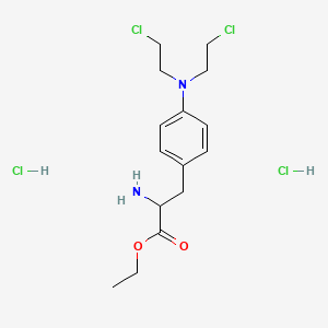 B1405288 Ethyl 2-amino-3-{4-[bis(2-chloroethyl)amino]phenyl}propanoate dihydrochloride CAS No. 1706532-39-9