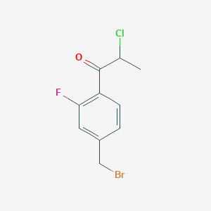 1-(4-(Bromomethyl)-2-fluorophenyl)-2-chloropropan-1-one