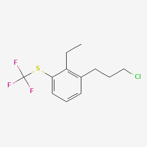 1-(3-Chloropropyl)-2-ethyl-3-(trifluoromethylthio)benzene