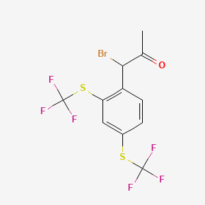 1-(2,4-Bis(trifluoromethylthio)phenyl)-1-bromopropan-2-one