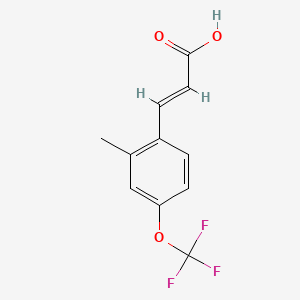 B1405295 2-Methyl-4-(trifluoromethoxy)cinnamic acid CAS No. 1588508-08-0