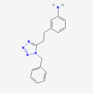 molecular formula C16H17N5 B14052976 3-(2-(1-benzyl-1H-tetrazol-5-yl)ethyl)aniline 