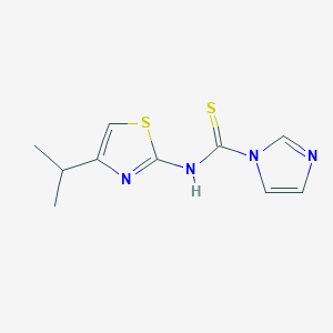 molecular formula C10H12N4S2 B14052983 n-(4-Isopropylthiazol-2-yl)-1h-imidazole-1-carbothioamide 