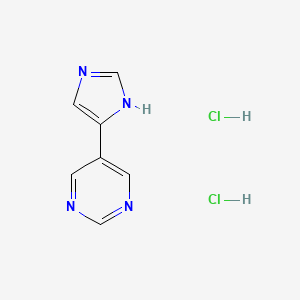 molecular formula C7H8Cl2N4 B14053000 5-(1H-imidazol-5-yl)pyrimidine 2HCl 