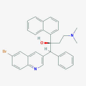 molecular formula C31H29BrN2O B14053056 (2S)-1-(6-bromoquinolin-3-yl)-4-(dimethylamino)-2-naphthalen-1-yl-1-phenylbutan-2-ol 