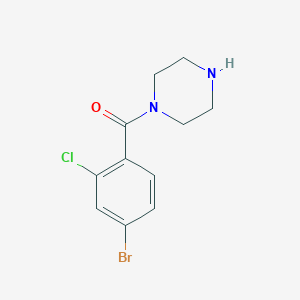 (4-Bromo-2-chlorophenyl)(piperazin-1-yl)methanone