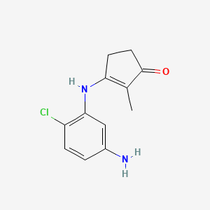 3-((5-Amino-2-chlorophenyl)amino)-2-methylcyclopent-2-en-1-one