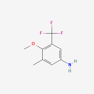 molecular formula C9H10F3NO B1405316 4-甲氧基-3-甲基-5-(三氟甲基)苯胺 CAS No. 1431329-84-8
