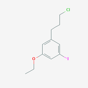 molecular formula C11H14ClIO B14053196 1-(3-Chloropropyl)-3-ethoxy-5-iodobenzene 