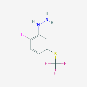 1-(2-Iodo-5-(trifluoromethylthio)phenyl)hydrazine