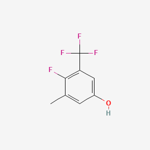 molecular formula C8H6F4O B1405323 4-Fluoro-3-methyl-5-(trifluoromethyl)phenol CAS No. 1373920-61-6