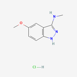 molecular formula C9H12ClN3O B14053234 5-methoxy-N-methyl-1H-indazol-3-amine hydrochloride CAS No. 1430839-86-3