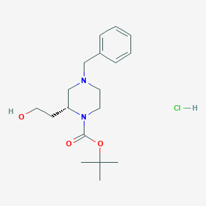 (R)-tert-butyl 4-benzyl-2-(2-hydroxyethyl)piperazine-1-carboxylate HCl