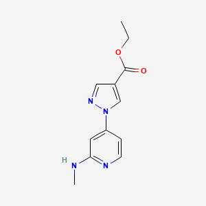 Ethyl 1-(2-(methylamino)pyridin-4-yl)-1H-pyrazole-4-carboxylate