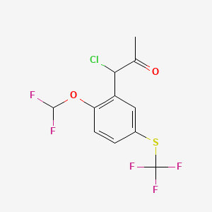 1-Chloro-1-(2-(difluoromethoxy)-5-(trifluoromethylthio)phenyl)propan-2-one