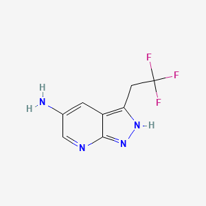 1H-Pyrazolo[3,4-b]pyridin-5-amine, 3-(2,2,2-trifluoroethyl)-