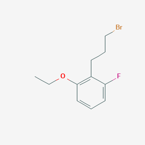 molecular formula C11H14BrFO B14053300 1-(3-Bromopropyl)-2-ethoxy-6-fluorobenzene 