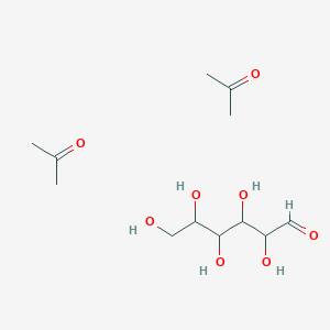 molecular formula C12H24O8 B14053349 2,3,4,5,6-Pentahydroxyhexanal; 2-propanone 