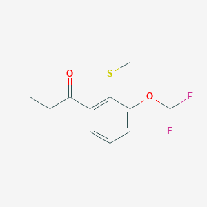 1-(3-(Difluoromethoxy)-2-(methylthio)phenyl)propan-1-one