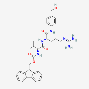 9H-fluoren-9-ylmethyl N-[(2S)-1-[[(2S)-5-(diaminomethylideneamino)-1-[4-(hydroxymethyl)anilino]-1-oxopentan-2-yl]amino]-3-methyl-1-oxobutan-2-yl]carbamate