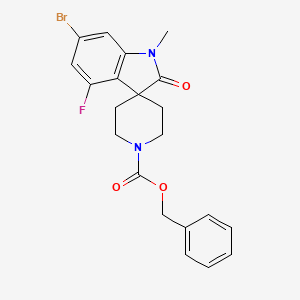 Benzyl 6-bromo-4-fluoro-1-methyl-2-oxospiro[indoline-3,4'-piperidine]-1'-carboxylate