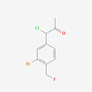 1-(3-Bromo-4-(fluoromethyl)phenyl)-1-chloropropan-2-one