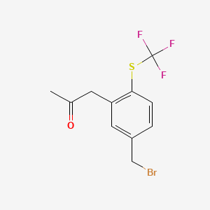 1-(5-(Bromomethyl)-2-(trifluoromethylthio)phenyl)propan-2-one