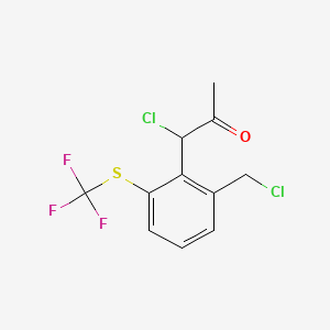 1-Chloro-1-(2-(chloromethyl)-6-(trifluoromethylthio)phenyl)propan-2-one