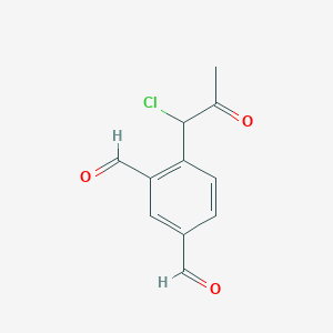 molecular formula C11H9ClO3 B14053450 1-Chloro-1-(2,4-diformylphenyl)propan-2-one 