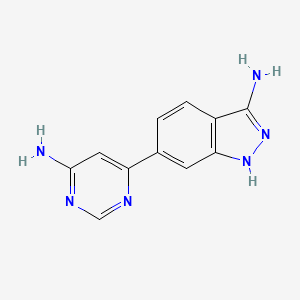 6-(6-Aminopyrimidin-4-yl)-1H-indazol-3-amine