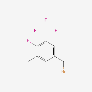 B1405348 5-(Bromomethyl)-2-fluoro-1-methyl-3-(trifluoromethyl)benzene CAS No. 1373921-09-5