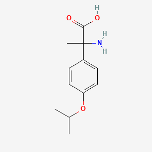 molecular formula C12H17NO3 B14053481 2-Amino-2-(4-isopropoxyphenyl)propanoic acid 