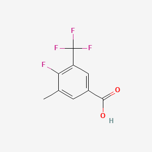 molecular formula C9H6F4O2 B1405350 4-氟-3-甲基-5-(三氟甲基)苯甲酸 CAS No. 1373920-63-8