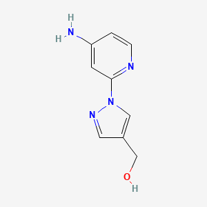 molecular formula C9H10N4O B1405351 (1-(4-氨基吡啶-2-基)-1H-吡唑-4-基)甲醇 CAS No. 1624261-03-5