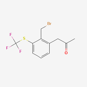 1-(2-(Bromomethyl)-3-(trifluoromethylthio)phenyl)propan-2-one