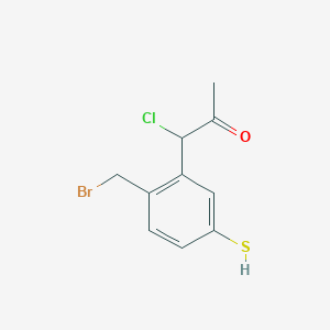 1-(2-(Bromomethyl)-5-mercaptophenyl)-1-chloropropan-2-one