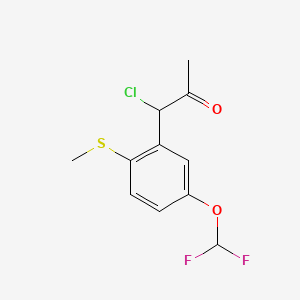 1-Chloro-1-(5-(difluoromethoxy)-2-(methylthio)phenyl)propan-2-one