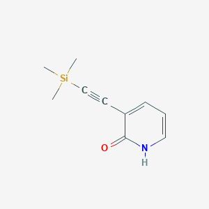 molecular formula C10H13NOSi B1405355 3-((三甲基甲硅烷基)乙炔基)吡啶-2-醇 CAS No. 1624261-35-3
