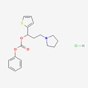 Phenyl (alpha-(2-(1-pyrrolidinyl)ethyl)-2-thenyl) carbonate hydrochloride