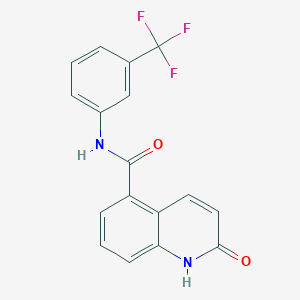 molecular formula C17H11F3N2O2 B1405359 2-羟基-N-(3-(三氟甲基)苯基)喹啉-5-甲酰胺 CAS No. 1624262-32-3